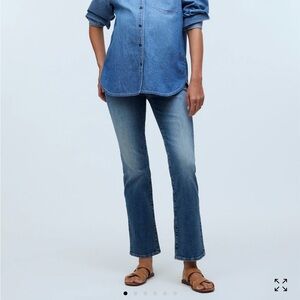 NWT Brand New Madewell Maternity Over-the-Belly Kick Out Crop Jeans